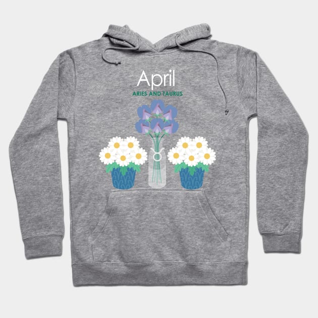 April Birth Flowers Hoodie by LjM